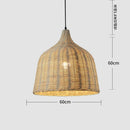 Ljojo™ Rattan Wicker Chandelier Pendant Light Handwoven Hanging Lamp E27 Bulb