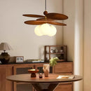 Japanese Retro Leaves Fabric Pendant Lamp for Home Decor by Ljojo