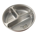 Ljojo 3-Grid Stainless Steel Kids Food Plate - Cute & Durable Divided Dish