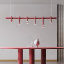 Nordic Modern U-shaped Circular Led Chandelier Wine Red Pendant Light for Dining Living Room by Ljojo