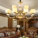 Ljojo Luxury Natural Jade Chinese Chandelier for Living Room Restaurant Villa Duplex