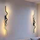 LED Wall Sconce Light 80/100CM Long Strip Bedroom Decor Irregular Black Lamp Ljojo
