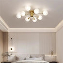 Nordic Gold Chandelier Modern Glass Ceiling Light Fixture for Living Room Bedroom - Ljojo