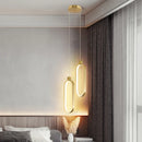Ljojo Minimalist LED Pendant Chandelier in Gold/Black for Bedroom, Restaurant, Living Room