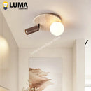 Ljojo Yellow Travertine Stone Chandelier | Modern Bedroom Living Room Corridor Ceiling Light