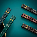 Ljojo 5 Pairs Alloy Chopsticks Sushi Sticks Reusable Home Kitchen Tableware