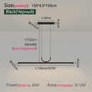 Ljojo LED Strip Chandelier for Restaurant Tea Room Office Bar Bedroom Living Dining