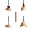 Yellow Travertine Stone Pendant Light LED Hanging Lamp for Kitchen Island by Ljojo