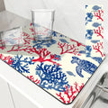Ljojo Marine Coral Diatoms Absorbent Non-slip Kitchen Drain Mat