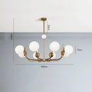 Nordic Glass LED Chandelier Pendant Lamp for Home Decor by Ljojo