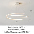 Modern Golden Ring Metal LED Ceiling Pendant Light | High-end Home Decor Living Room Ljojo