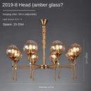 Nordic Glass Ball LED Pendant Light Chandelier - Ljojo Luminaires for Home Decor