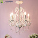 Ljojo Pink Lantern Luxury LED Pendant Light Chandelier for Living Room Home Decoration