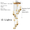 Modern Spanish Marble Chandelier Elegant Bedroom Lighting by Ljojo