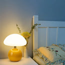 LED Mushroom Small Table Lamp Cream Ceramic Bedroom Atmosphere Light Ljojo