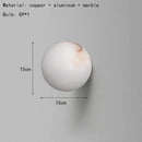 Ljojo Marble Ball Wall Lamp 12/15cm LED Indoor Lights Home Decor