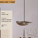 Ljojo Walnut Color Leaf Multi-head Chandelier Retro Style for Living Room & Restaurant