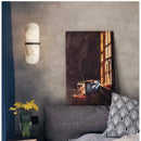 Ljojo Marble LED Wall Sconce Brass Lamp for Bedroom and Aisle