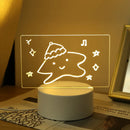 3D Night Light Strip DIY Writing Board Creative Bedside Lamp - Ljojo