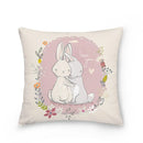 Easter Bunny Polyester Throw Pillow for Home Decor Sofa by Ljojo