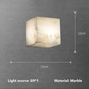 Marble Wall Sconce Light Fixture Square Bedroom LED Lamp by Ljojo