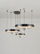 Ljojo Luxury Electroplated Circular Hall Light: Modern, Simple, Atmospheric Pendant