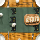 Black Cat Silhouette Table Runner by Ljojo: Halloween Party Decor & Dresser Table Accent