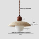 Natural Wood Wabi-sabi LED Pendant Lights Japan for Master Bedroom Hotel Bar Island Chandelier by Ljojo
