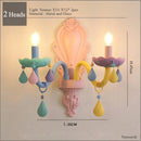 Ljojo Macaron Ceiling Light: Princess Room LED Chandelier for Children's Decor