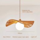 Nordic Wabi-Sabi Paper Hemp Rope LED Pendant Lights Chandelier by Ljojo