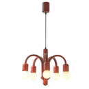 French Industrial Art LED Pendant Light Red Chandelier for Home Decor Living Room by Ljojo