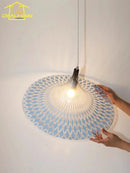 Italian Design Medieval Horn Pendant Light LED E27 Blue Acrylic Hanging Lamp for Living Room by Ljojo