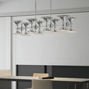 Modern Bauhaus Chrome Pendant Lights Silver Horn Chandelier for Living Room by Ljojo