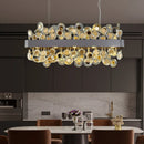 Ljojo Crystal Pendant Light Retro Style Stainless Steel Lamp Atmospheric Design