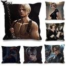 Ljojo Leon Kennedy Anime Pillowcase - 45x45 Decorative Cushion Cover