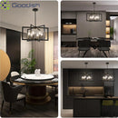 Nordic Black Iron Wrought Candle LED Pendant Chandelier for Living Room by Ljojo