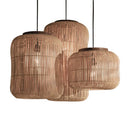 Bamboo Wood Pendant Light Chandelier for Dining Room Kitchen | Ljojo Vintage Indoor Lighting