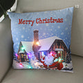 Ljojo LED Santa Claus Cushion Cover: Festive Light-Up Pillowcase for Home Decor