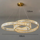 Modern Crystal Chandelier Luxury Pendant Lamp for Living Room Dining Room by Ljojo