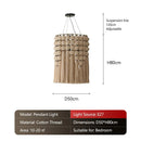 Ljojo French Tassel Woven Chandelier - Creative Art Pendant Light for Living Room Decoration