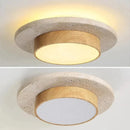 Modern Yellow Stone LED Ceiling Chandelier Lamp | Wabi-sabi Stylish Pendant Light for Home Decor
