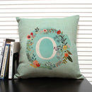 Ljojo 26 Letter Design Linen Sofa Cushion Cover 45x45cm Pillow Case for Bedroom & Living Room