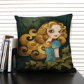Ljojo Mermaid Linen Cushion Cover for Living Room Sofa Decoration