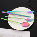 Ljojo 24Pcs Black Gold Cutlery Set Stainless Steel Tableware Luxury Dinnerware