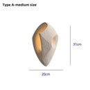 Ljojo Retro Industrial Wabi Sabi Yellow Stone Wall Lamp Modern Minimalist Home Decor