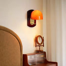 Ljojo Metal Glass Wall Light Dark Red for Home Decor