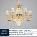 European Style Duplex Chandelier with Crystal Accents - Ljojo