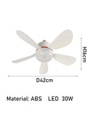 Ljojo LED Dimmable Ceiling Fan Light with Remote Control - Modern Home Decor