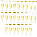 Ljojo 150ml Disposable Champagne Flutes Clear Toasting Glasses for Weddings
