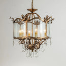 American Retro Style Dining Room Chandelier French Candle Crystal Pendant Lights LED Lighting Ljojo
